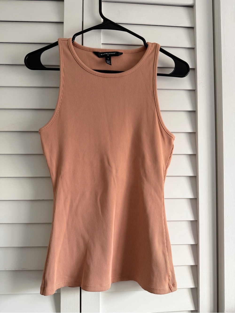 Ribbed Tank Top — Dusty Peach